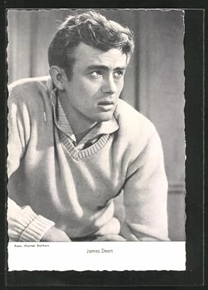 Ansichtskarte Schauspieler James Dean im Pullover, 1931-1955