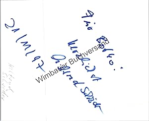 Bild des Verkufers fr Original Autogramm Hiltrud Schrder /// Autogramm Autograph signiert signed signee zum Verkauf von Antiquariat im Kaiserviertel | Wimbauer Buchversand