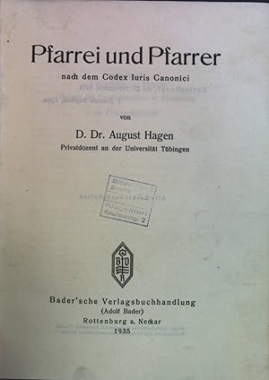 Seller image for Pfarrei und Pfarrer nach dem Codex Iuris Canonici for sale by books4less (Versandantiquariat Petra Gros GmbH & Co. KG)