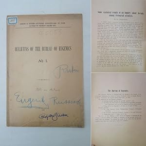 Bulletins of the Bureau of Eugenics Nr. 1 * aus dem Besitz von E r n s t R ü d i n