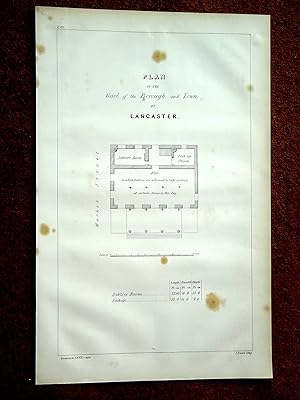 Plan of the Gaol of Lancaster. A plate issued in 1835 as an Appendix to a Government Report on Ga...