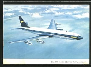 Seller image for Ansichtskarte Flugzeug vom Typ BOAC Rolls-Royce 707 Jetliner for sale by Bartko-Reher