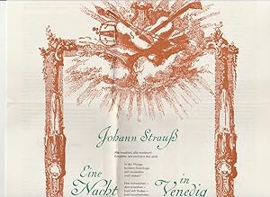 Imagen del vendedor de Programmheft Johann Strau EINE NACHT IN VENEDIG Spielzeit 1978 / 79 a la venta por Programmhefte24 Schauspiel und Musiktheater der letzten 150 Jahre