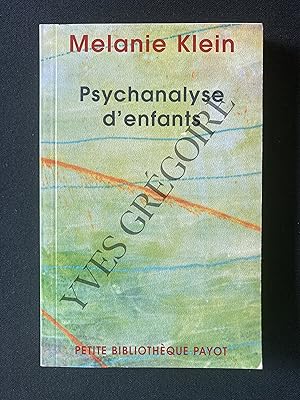 Image du vendeur pour PSYCHANALYSE D'ENFANTS mis en vente par Yves Grgoire