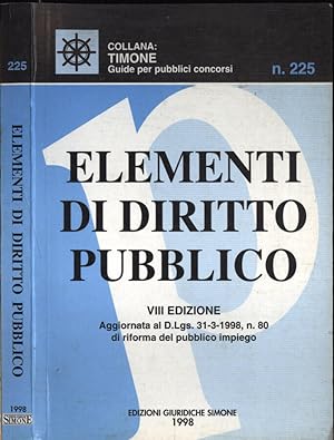 Imagen del vendedor de Elementi di diritto pubblico a la venta por Biblioteca di Babele