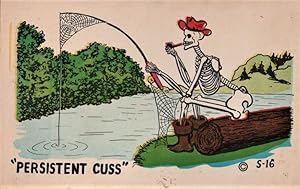 Image du vendeur pour fishing postcard: Persistent Cuss mis en vente par Mobyville