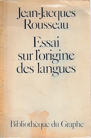 Image du vendeur pour Essai sur l'origine des langues, mis en vente par L'Odeur du Book