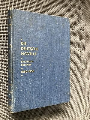 Bild des Verkufers fr Die Deutsche Novelle; Expanded Edition; 1880-1950 zum Verkauf von Cragsmoor Books