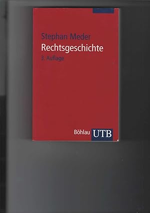 Bild des Verkufers fr Rechtsgeschichte. Eine Einfhrung. UTB 2299. zum Verkauf von Antiquariat Frank Dahms