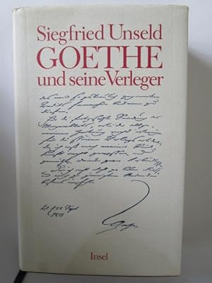Bild des Verkufers fr Goethe und seine Verleger. zum Verkauf von Antiquariat Gisa Hinrichsen