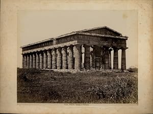 Foto um 1880, Paestum Pesto Campagnia, Tempio di Nettuno, Neptuntempel