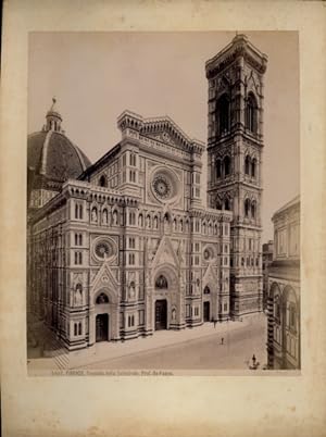 Foto um 1880, Firenze Florenz Toscana, Facciata della Cathedrale, Fassade - Edizioni Brogi 5407
