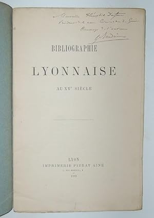 Bibliographie Lyonnaise au XVe Siecle.