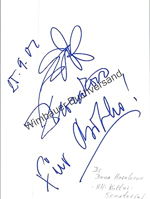 Seller image for Original Autogramm Dana Horkov Senatorin /// Autograph signiert signed signee for sale by Antiquariat im Kaiserviertel | Wimbauer Buchversand