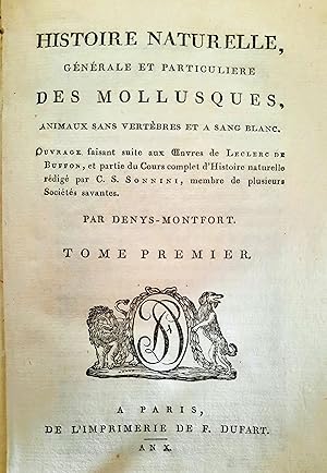 Histoire Naturelle Générale et Particulière des Mollusques, Tome I