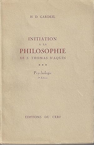 Imagen del vendedor de Initiation  la philosophie de S. Thomas d'Aquin a la venta por abibliodocs
