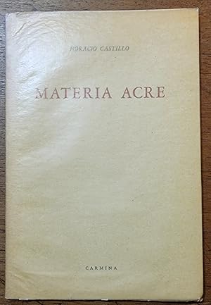 Imagen del vendedor de Materia Acre a la venta por Chaco 4ever Books