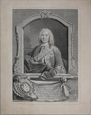 Portrait. Bildnis des Friedrich Christoph von Görne (1734-1817). Porträt in architektonischem Fen...