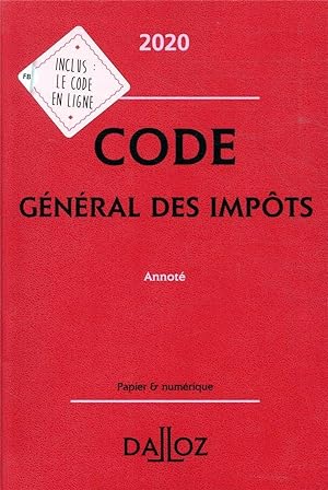 code général des impôts, annoté (édition 2020)
