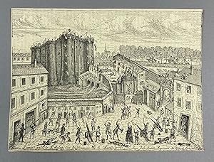The Storming of the Bastille Engraving on wood [After Claude Cholat]