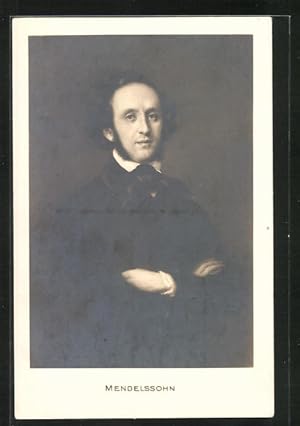 Ansichtskarte Mendelssohn, der Musiker im Portrait gesehen