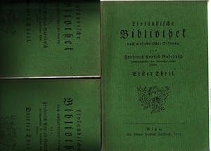 Bild des Verkufers fr Livlndische Bibliothek nach alphabetischer Ordnung in drei Theilen zum Verkauf von Windau Antiquariat