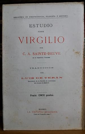 ESTUDIO SOBRE VIRGILIO. Traduccion por Luis de Teran. (Biblioteca de Jurisprudencia, Filosofia e ...