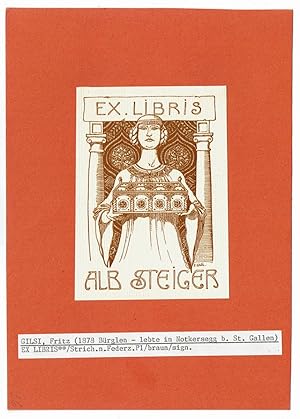 Bild des Verkufers fr Ex libris Alb. Steiger. zum Verkauf von Antiquariat Dietmar Brezina