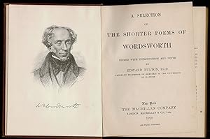 Seller image for A Selection of the Shorter Poems of Wordsworth for sale by The Book Collector, Inc. ABAA, ILAB