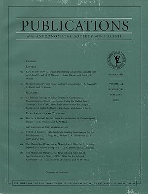 Bild des Verkufers fr Publications of the Astronomical Society of the Pacific Volume 114 Number 792 February 2002 zum Verkauf von Book Booth