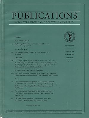 Bild des Verkufers fr Publications of the Astronomical Society of the Pacific Volume 113 Number 788 October 2001 zum Verkauf von Book Booth