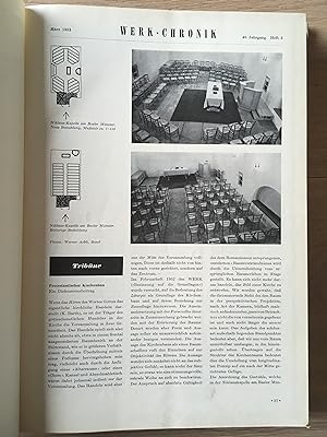 Werk. Schweizer Monatsschrift für Architektur Kunst Künstlerisches Gewerbe. 1955 - 1957 (Jahrgäng...
