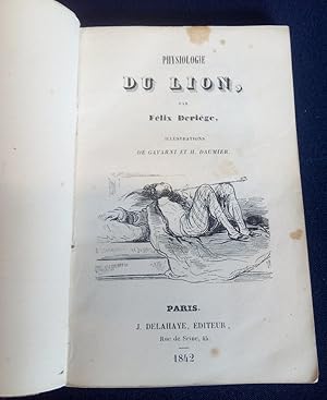 Bild des Verkufers fr Physiologie du Lion zum Verkauf von L'ENCRIVORE (SLAM-ILAB)