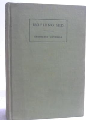 Seller image for Nothing Hid for sale by World of Rare Books