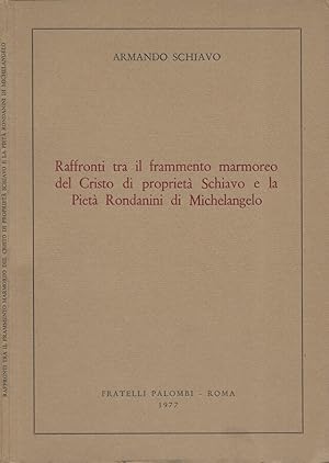 Seller image for Raffronti tra il frammento marmoreo del Cristo di propriet Schiavo e la Piet Rondanini di Michelangelo for sale by Biblioteca di Babele