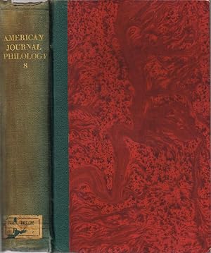 Bild des Verkufers fr The American Journal of Philology Vol. VIII zum Verkauf von Biblioteca di Babele