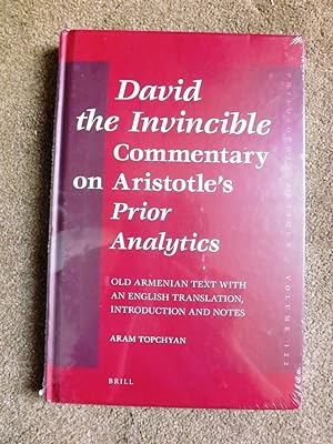 Bild des Verkufers fr David the Invincible, Commentary on Aristotle's Prior Analytics: Old Armenian Text with an English Translation, Introduction and Notes zum Verkauf von Lacey Books Ltd
