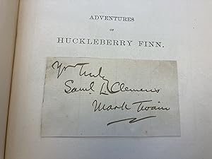Seller image for ADVENTURES OF HUCKLEBERRY FINN (TOM SAWYER'S COMRADE) [SIGNED] for sale by Second Story Books, ABAA