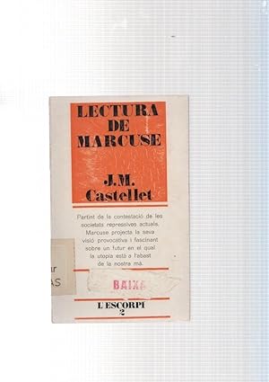 Imagen del vendedor de Lectura de Marcuse a la venta por El Boletin