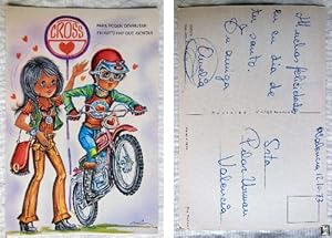Antigua Postal - Old Postcard : PARA DISFRUTAR EN MOTO HAY QUE MONTAR