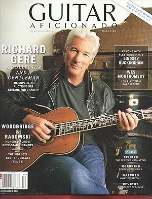 Image du vendeur pour Guitar Aficionado Magazine November 2011 Richard Gear a Collector and a Gentleman mis en vente par Warren Hahn