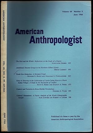 Bild des Verkufers fr Tooth Size Reduction: A Hominid Trend inAmerican Anthropologist Volume 68 Number 3 zum Verkauf von The Book Collector, Inc. ABAA, ILAB