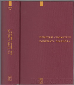 Demetrii Chomateni Ponemata diaphora. rec. Günter Prinzing / Corpus fontium historiae Byzantinae ...