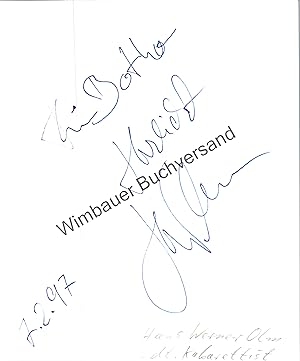 Bild des Verkufers fr Original Autogramm Hans Werner Olm /// Autogramm Autograph signiert signed signee zum Verkauf von Antiquariat im Kaiserviertel | Wimbauer Buchversand