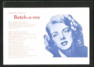 Bild des Verkufers fr Ansichtskarte Schauspielerin Rosemary Clooney blickt sehnsuchtsvoll zum Verkauf von Bartko-Reher