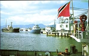 Bild des Verkufers fr Ansichtskarte / Postkarte Port of Spain Trinidad und Tobago, Main Harbour, Hafen zum Verkauf von akpool GmbH