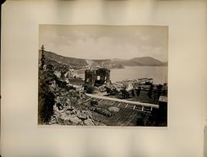Foto um 1880, Baja Baia Pozzuoli Campania, Panorama col Tempio di Venere