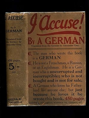 Seller image for J'ACCUSE! [First UK edition in the scarce dustwrapper] for sale by Orlando Booksellers