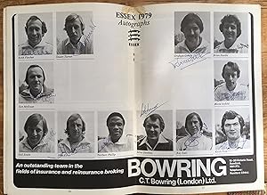 Stuart Turner Benefit Year 1979 - Signed by the entire Essex team