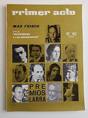 Imagen del vendedor de Primer acto : revista del teatro. N 62, 1965 : Max Frisch, texto de "Biedermann y los incendiarios" a la venta por Perolibros S.L.